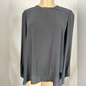 Zara Gray Long Sleeve Relaxed Tunic Top